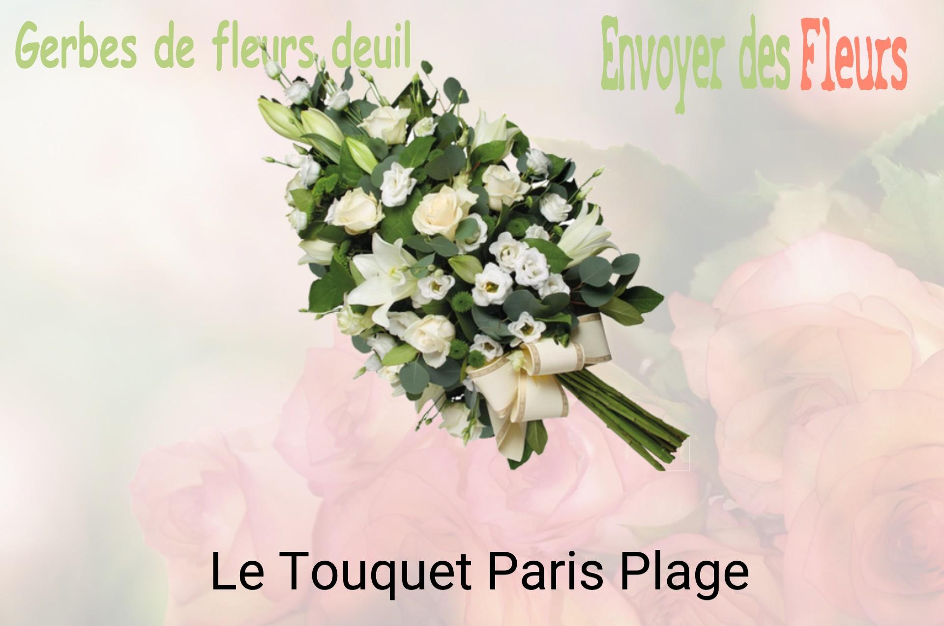 Gerbe de fleurs de deuil livrée à Le Touquet-Paris-Plage